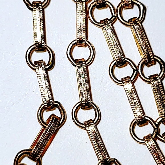 AMCO ART DECO NECKLACE - GOLD-FILLED GENUINE PEARLS - Picture 7 of 15